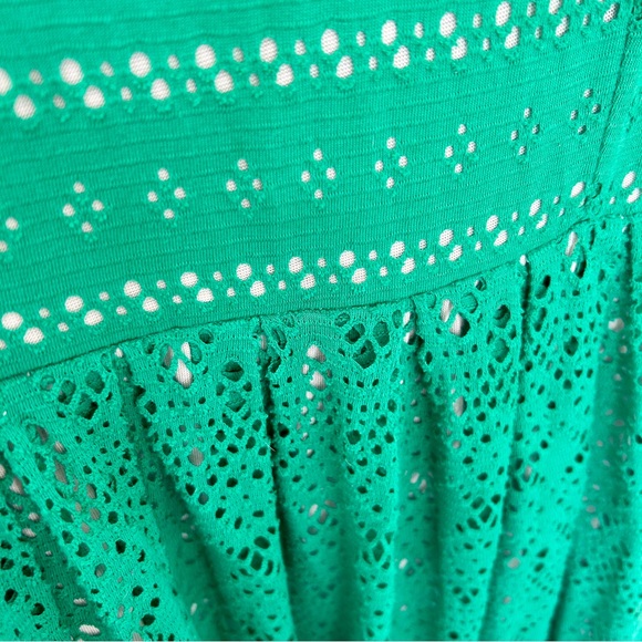 Anthropologie Postmark Sunstream Eyelet Dress Green — Small - Picture 3 of 4